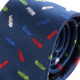 Blue Fishbone Tie - Tie Doctor